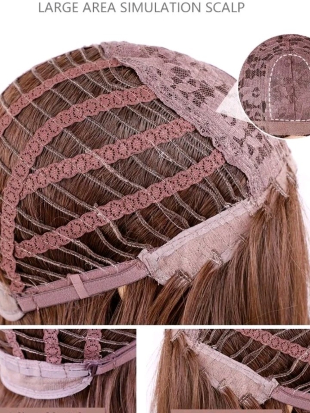 Light Blonde Fluffy Top Synthetic Hair Wigs Women Soft Natural Daily Use NEW - Picture 5 of 5